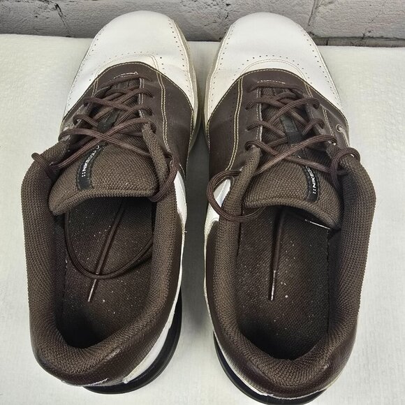 MENS NIKE AIR TOUR WHITE BROWN SADDLE GOLF SHOE MENS SIZE 10 EUC - Picture 7 of 8